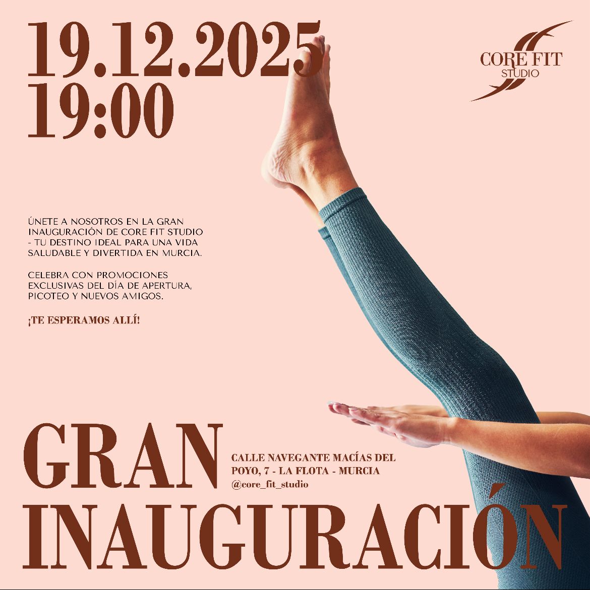 Folleto de apertura Core Fit Studio